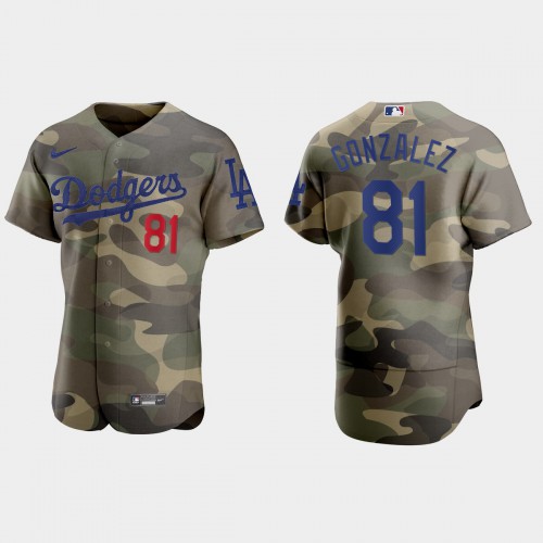 Los Angeles Los Angeles Dodgers #81 Victor Gonzalez Men's 2021 Armed Forces Day Authentic Jersey -Camo Men's cheap jerseys for sale - CheapJerseys.Shop