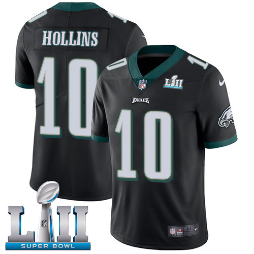 Philadelphia Eagles #10 Mack Hollins Black Alternate Super Bowl LII Men's Stitched Vapor Untouchable Limited Jersey Men's cheap jerseys for sale - CheapJerseys.Shop