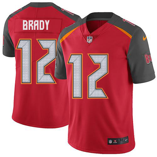 Buccaneers #12 Tom Brady Red Team Color Youth Stitched Vapor Untouchable Limited Jersey cheap jerseys for sale - CheapJerseys.Shop