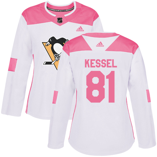 Pittsburgh Penguins #81 Phil Kessel White/Pink Authentic Fashion Women's Stitched Jersey Womens cheap jerseys for sale - CheapJerseys.Shop