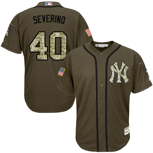 New York Yankees #40 Luis Severino Green Salute to Service Stitched Jersey Men's cheap jerseys for sale - CheapJerseys.Shop