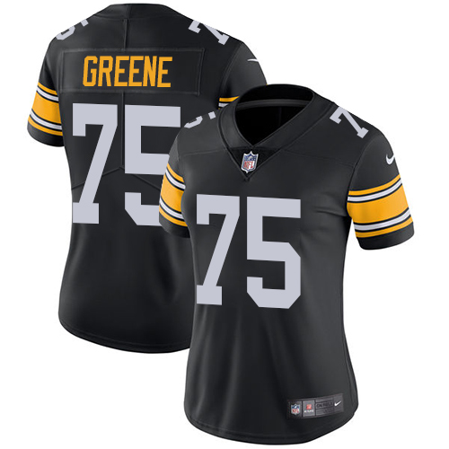 Pittsburgh Steelers #75 Joe Greene Black Alternate Women's Stitched Vapor Untouchable Limited Jersey Womens cheap jerseys for sale - CheapJerseys.Shop