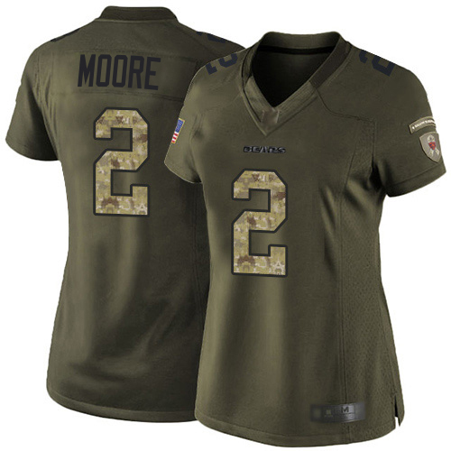 Bears #2 D.J. Moore Green Women's Stitched Limited 2015 Salute To Service Jersey cheap jerseys for sale - CheapJerseys.Shop