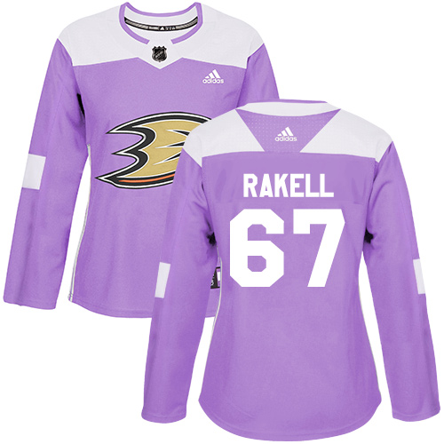 Anaheim Ducks #67 Rickard Rakell Purple Authentic Fights Cancer Women's Stitched Jersey Womens cheap jerseys for sale - CheapJerseys.Shop