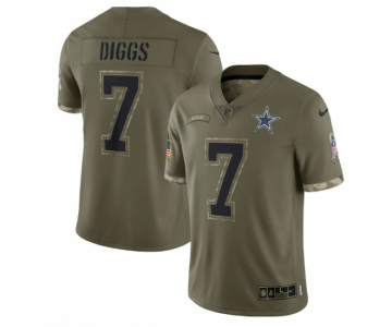 Men's Womens Youth Kids Dallas Cowboys #7 Trevon Diggs 2023 Salute To Service Olive Limited Jersey cheap jerseys for sale - CheapJerseys.Shop