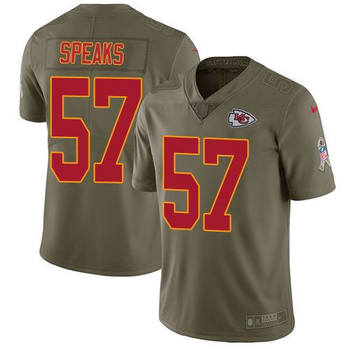 Kansas City Chiefs #57 Breeland Speaks Olive Youth Stitched Limited 2017 Salute to Service Jersey Youth cheap jerseys for sale - CheapJerseys.Shop