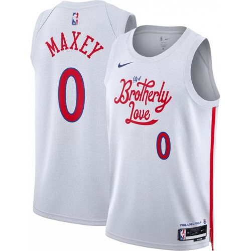 Philadelphia Philadelphia 76ers #0 Tyrese Maxey Unisex White 2022-23 Swingman Jersey - City Edition Mens cheap jerseys for sale - CheapJerseys.Shop
