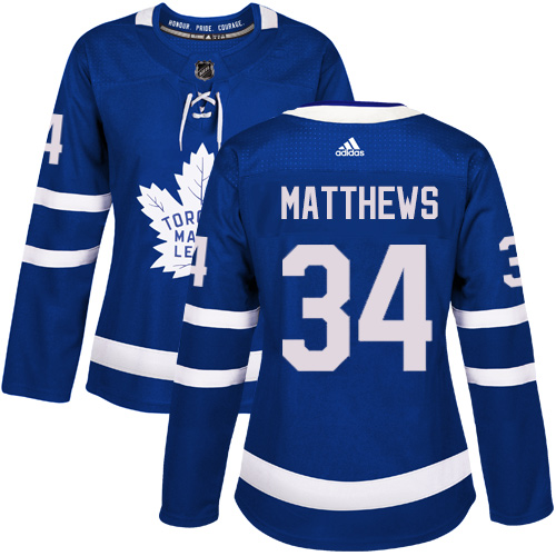 Maple Toronto Maple Leafs #34 Auston Matthews Blue Home Authentic Women's Stitched Jersey Womens cheap jerseys for sale - CheapJerseys.Shop