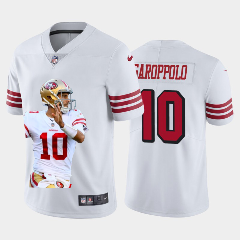 San Francisco 49ers #10 Jimmy Garoppolo Team Hero 4 Rush Vapor Limited Jersey White cheap jerseys for sale - CheapJerseys.Shop