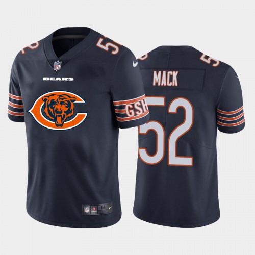 Chicago Chicago Bears #52 Khalil Mack Navy Blue Men's Big Team Logo Vapor Limited Jersey Men's cheap jerseys for sale - CheapJerseys.Shop