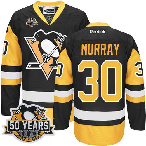 Pittsburgh Penguins #30 Matt Murray Black Alternate 50th Anniversary Stitched Jersey Men's cheap jerseys for sale - CheapJerseys.Shop