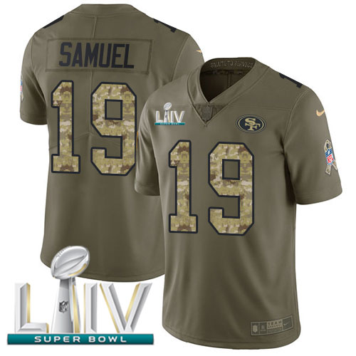 49ers #19 Deebo Samuel Olive/Camo Super Bowl LIV 2020 Men's Stitched Limited 2017 Salute To Service Jersey cheap jerseys for sale - CheapJerseys.Shop