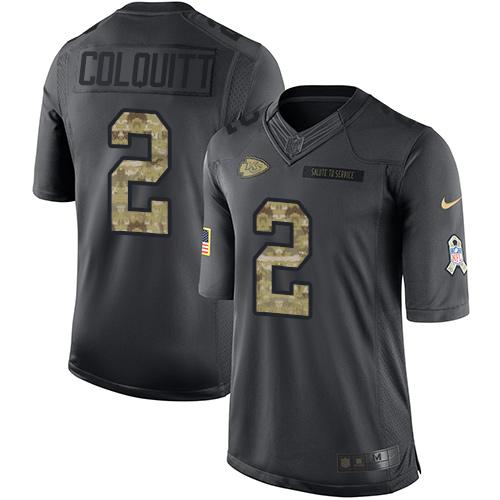Kansas City Chiefs #2 Dustin Colquitt Black Men's Stitched Limited 2016 Salute to Service Jersey Men's cheap jerseys for sale - CheapJerseys.Shop