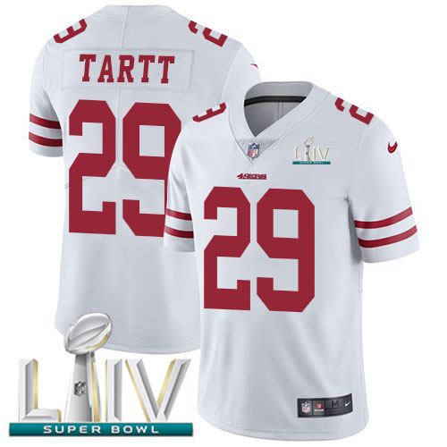 San Francisco 49ers #29 Jaquiski Tartt White Super Bowl LIV 2020 Men's Stitched Vapor Untouchable Limited Jersey Men's cheap jerseys for sale - CheapJerseys.Shop