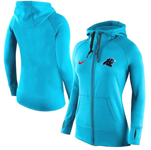 Women's Carolina Panthers Full-Zip Performance Hoodie Light Blue cheap jerseys for sale - CheapJerseys.Shop