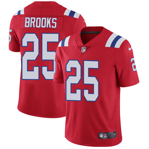 New England Patriots #25 Terrence Brooks Red Alternate Men's Stitched Vapor Untouchable Limited Jersey Men's cheap jerseys for sale - CheapJerseys.Shop