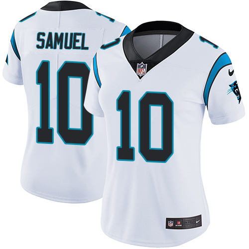 Carolina Panthers #10 Curtis Samuel White Women's Stitched Vapor Untouchable Limited Jersey Womens cheap jerseys for sale - CheapJerseys.Shop