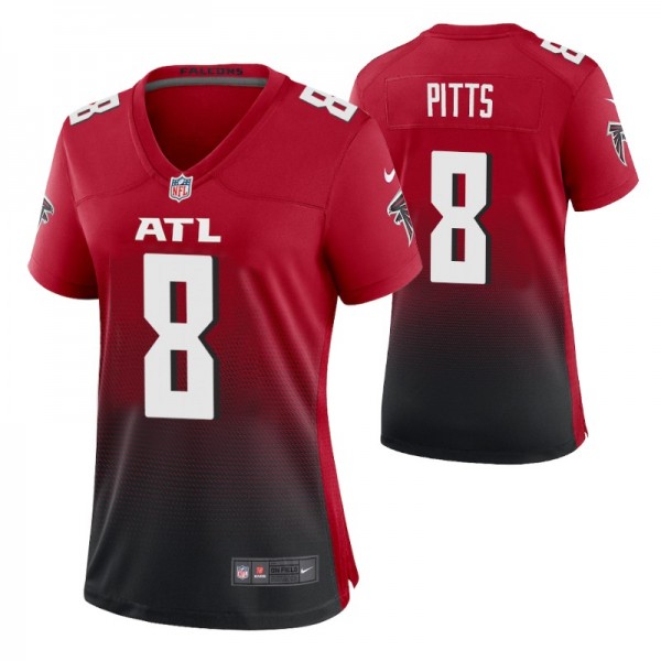 Women's Atlanta Falcons #8 Kyle Pitts Red Vapor Untouchable Limited Stitched Jersey cheap jerseys for sale - CheapJerseys.Shop