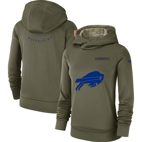 Women's Buffalo Bills Olive Salute To Service Sideline Therma Performance Pullover Hoodie cheap jerseys for sale - CheapJerseys.Shop