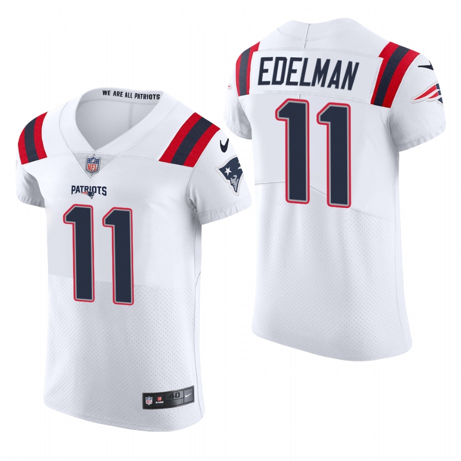 New England Patriots #11 Julian Edelman Men's White Team Color Men's Stitched 2020 Vapor Untouchable Elite Jersey cheap jerseys for sale - CheapJerseys.Shop