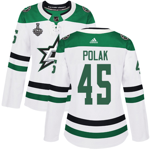Dallas Stars #45 Roman Polak White Road Authentic Women's 2020 Stanley Cup Final Stitched Jersey Womens cheap jerseys for sale - CheapJerseys.Shop