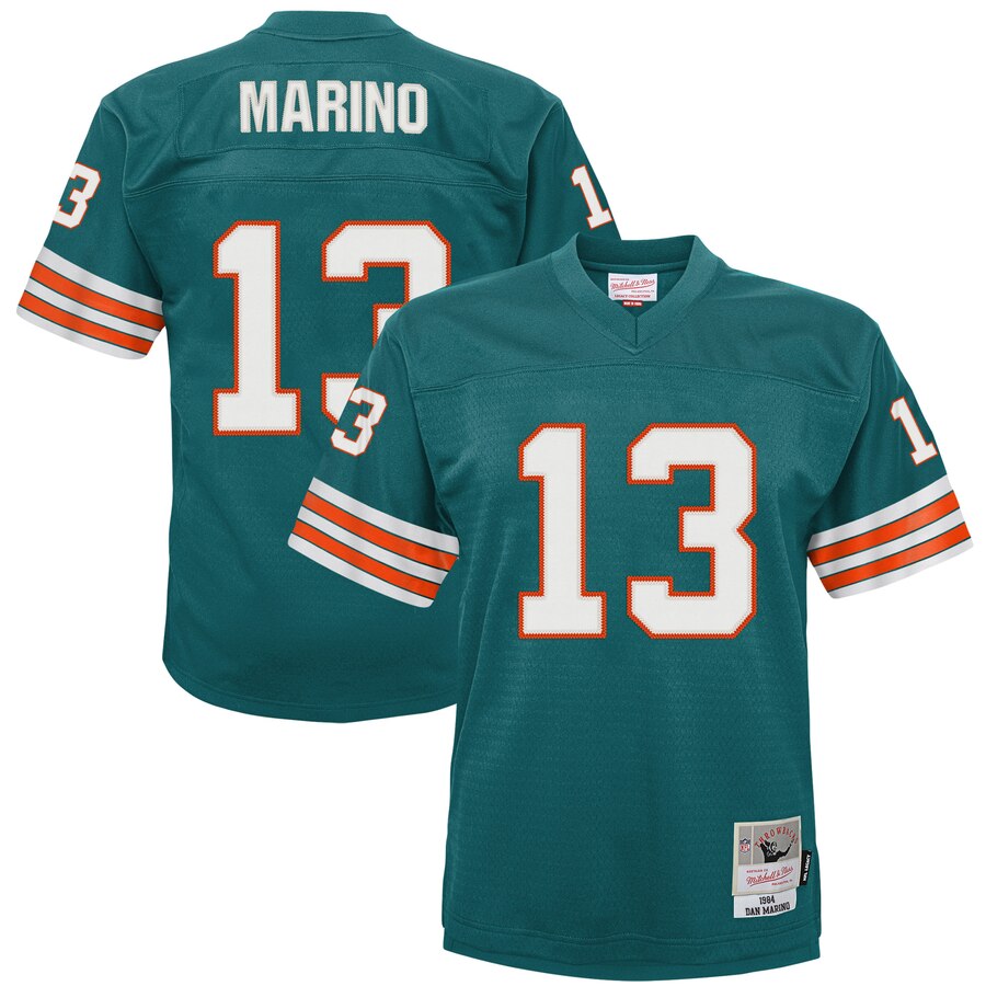 Youth Miami Dolphins #13 Dan Marino Mitchell & Ness Aqua 1984 Legacy Retired Player Jersey cheap jerseys for sale - CheapJerseys.Shop