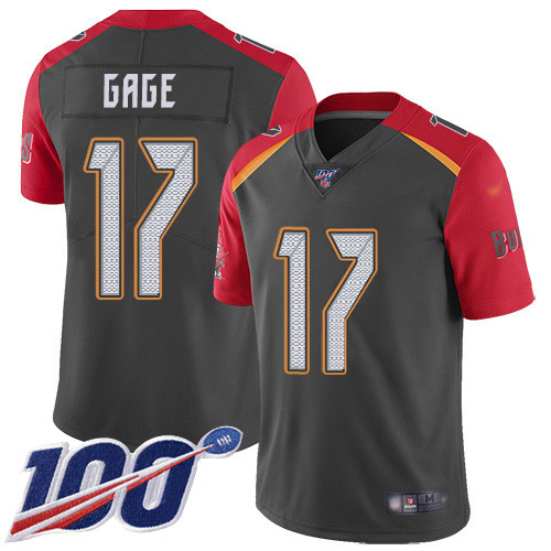 Buccaneers #17 Russell Gage Gray Men's Stitched Limited Inverted Legend 100th Season Jersey cheap jerseys for sale - CheapJerseys.Shop