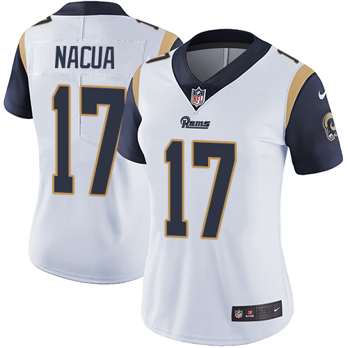 Rams #17 Puka Nacua White Women's Stitched Vapor Untouchable Limited Jersey cheap jerseys for sale - CheapJerseys.Shop