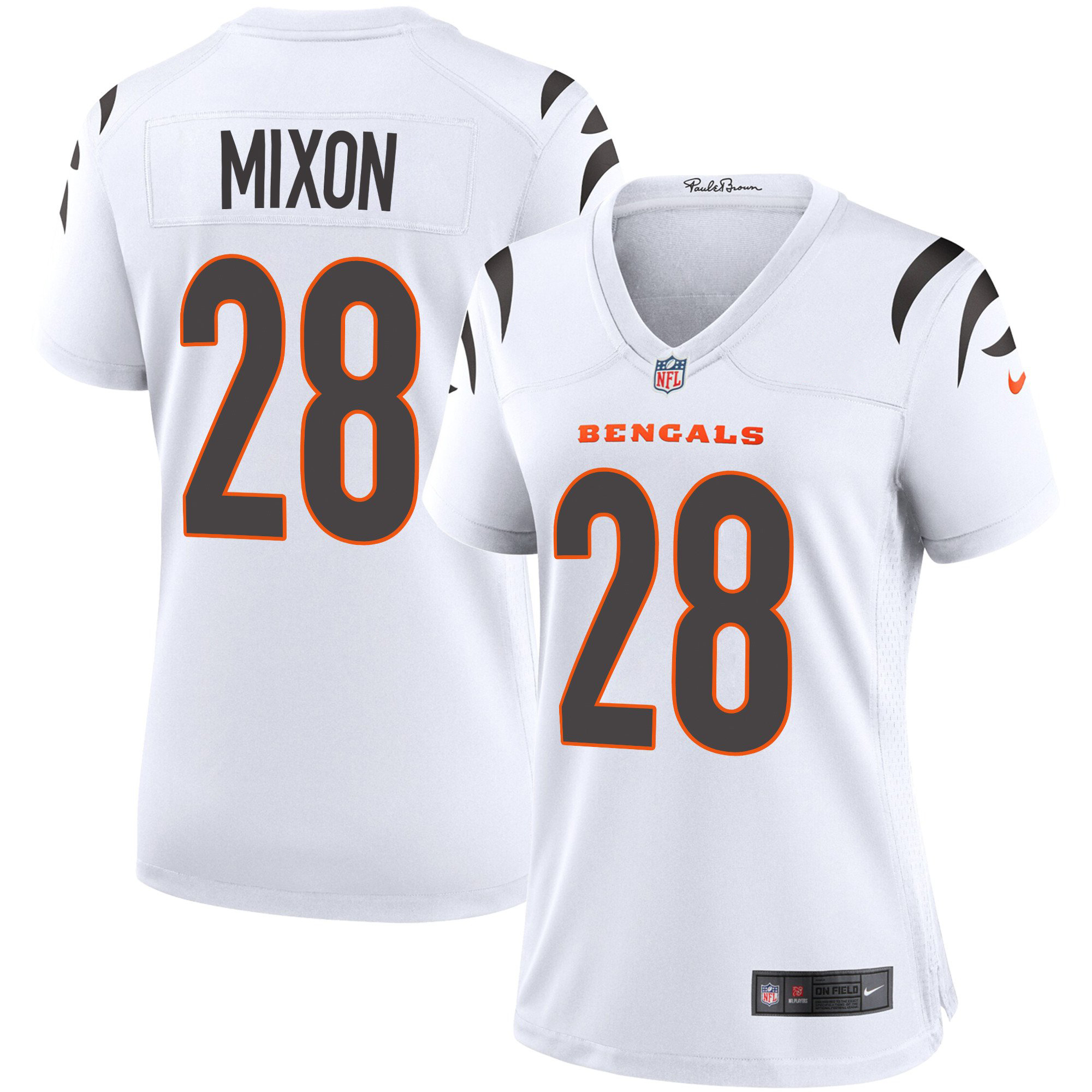 Cincinnati Bengals #28 Joe Mixon White Women's Game Jersey cheap jerseys for sale - CheapJerseys.Shop