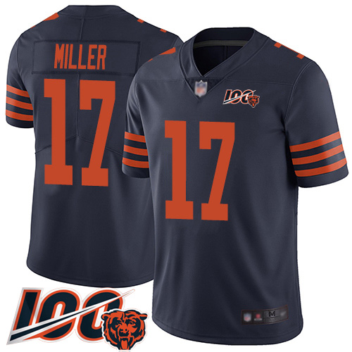 Chicago Bears #17 Anthony Miller Navy Blue Alternate Men's Stitched 100th Season Vapor Limited Jersey Men's cheap jerseys for sale - CheapJerseys.Shop