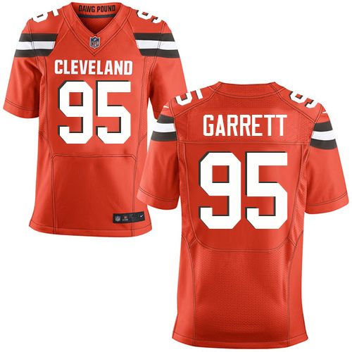 Browns #95 Myles Garrett Orange Alternate Men's Stitched New Elite Jersey cheap jerseys for sale - CheapJerseys.Shop