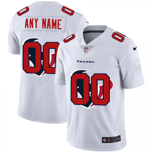 Houston Texans Custom White Men's Team Logo Dual Overlap Limited Jersey cheap jerseys for sale - CheapJerseys.Shop