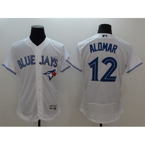 Toronto Blue Jays #12 Roberto Alomar White Flexbase Authentic Collection Stitched Jersey Men's cheap jerseys for sale - CheapJerseys.Shop