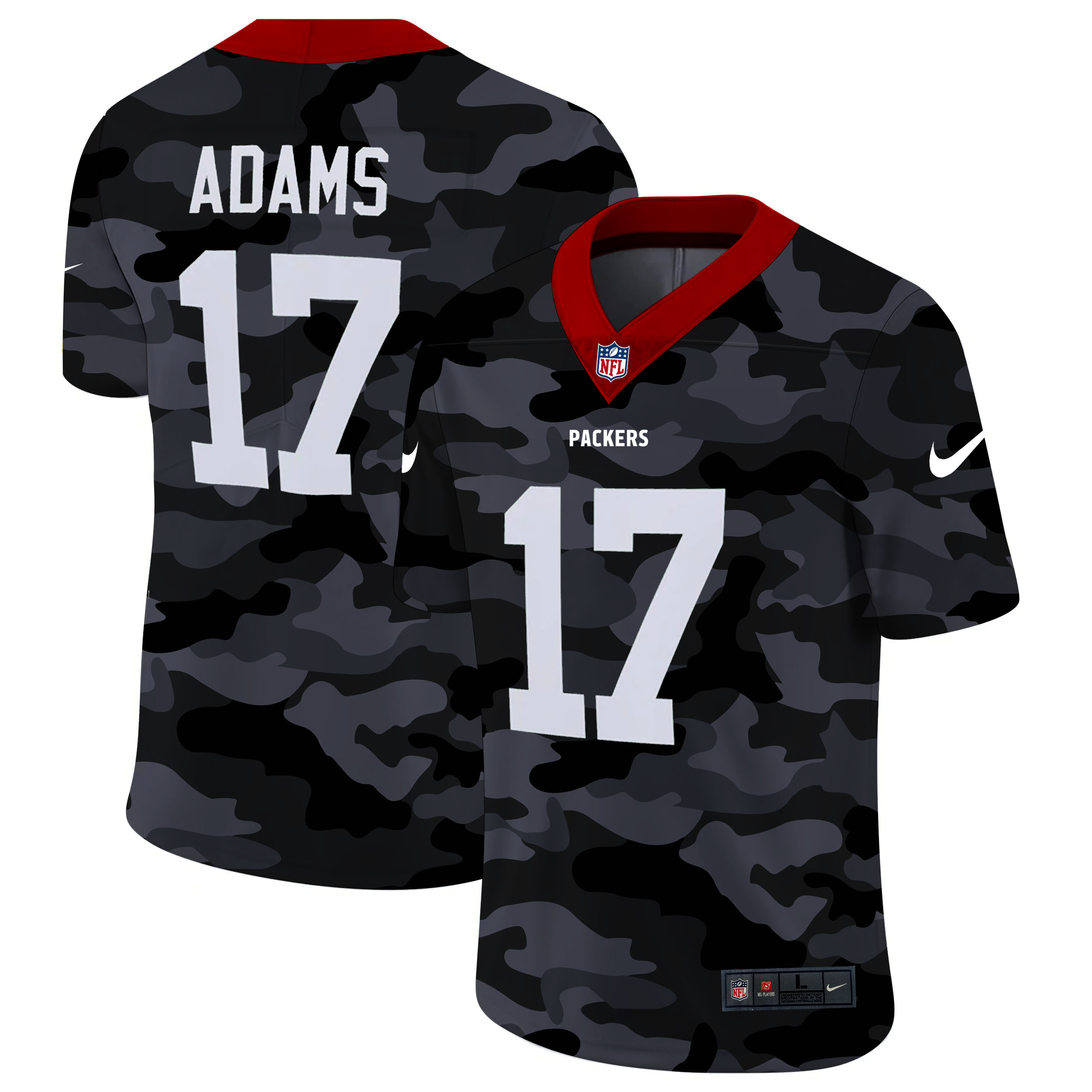 Green Bay Packers #17 Davante Adams Men's 2020 Black CAMO Vapor Untouchable Limited Stitched Jersey cheap jerseys for sale - CheapJerseys.Shop