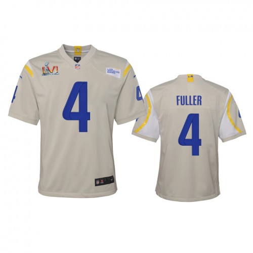 Los Angeles Los Angeles Rams #4 Jordan Fuller Youth Super Bowl LVI Patch Game Jersey - Bone Youth cheap jerseys for sale - CheapJerseys.Shop