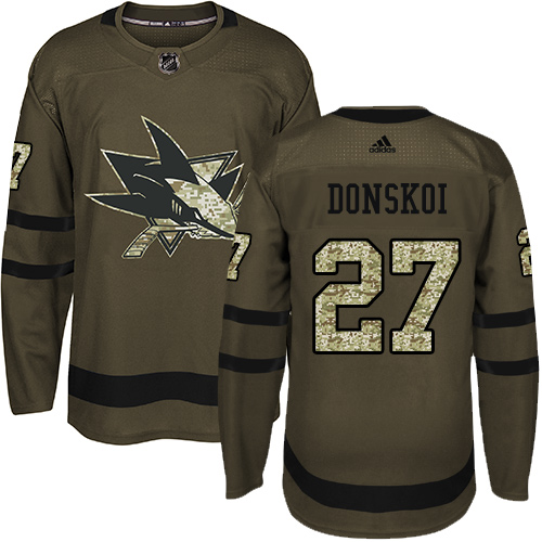 San Jose Sharks #27 Joonas Donskoi Green Salute to Service Stitched Jersey Men's cheap jerseys for sale - CheapJerseys.Shop