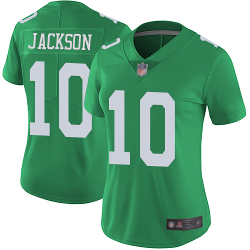 Philadelphia Eagles #10 DeSean Jackson Green Women's Stitched Limited Rush Jersey Womens cheap jerseys for sale - CheapJerseys.Shop