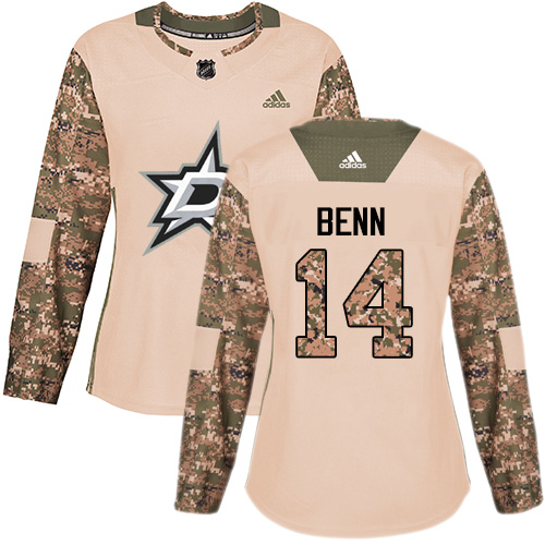 Dallas Stars #14 Jamie Benn Camo Authentic 2017 Veterans Day Women's Stitched Jersey Womens cheap jerseys for sale - CheapJerseys.Shop