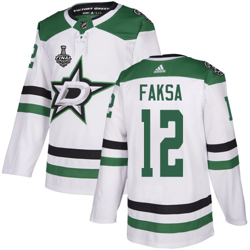 Dallas Stars #12 Radek Faksa White Road Authentic 2020 Stanley Cup Final Stitched Jersey Men's cheap jerseys for sale - CheapJerseys.Shop