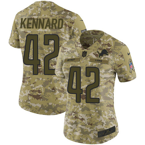Detroit Lions #42 Devon Kennard Camo Women's Stitched Limited 2018 Salute to Service Jersey Womens cheap jerseys for sale - CheapJerseys.Shop