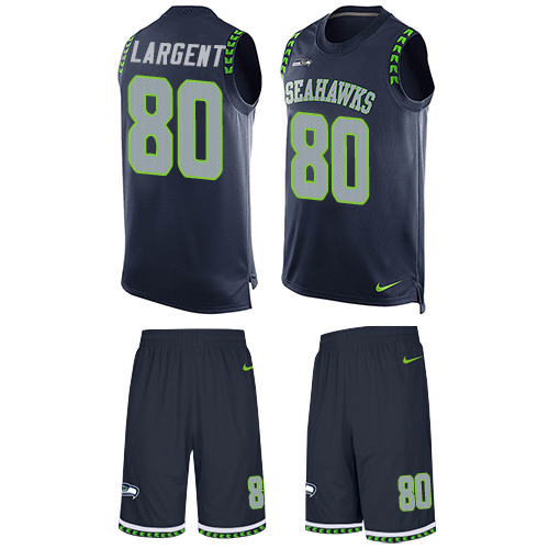 Seahawks #80 Steve Largent Steel Blue Team Color Men's Stitched Limited Tank Top Suit Jersey cheap jerseys for sale - CheapJerseys.Shop