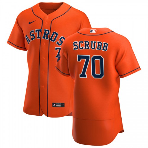 Houston Houston Astros #70 Andre Scrubb Men's Orange Alternate 2020 Authentic Team Jersey Men's cheap jerseys for sale - CheapJerseys.Shop