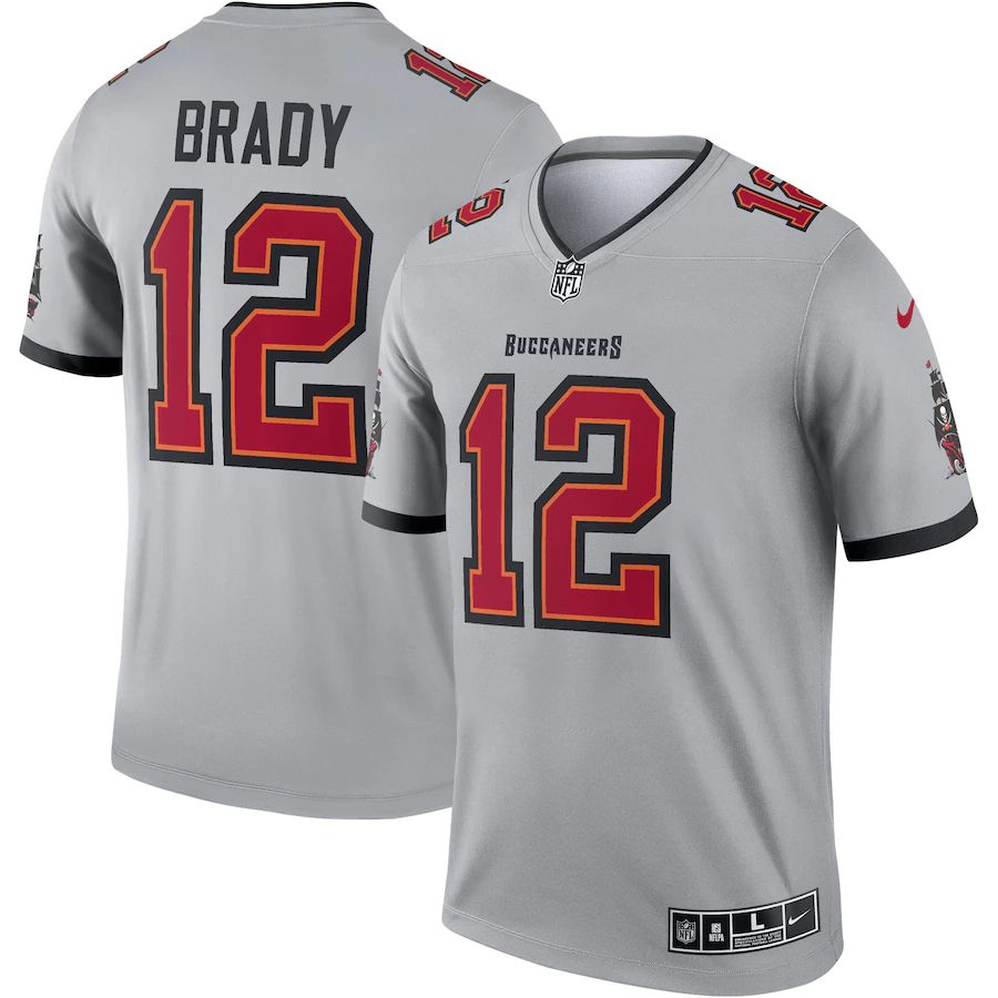 Tampa Bay Buccaneers #12 Tom Brady Men's Gray Inverted Legend Jersey cheap jerseys for sale - CheapJerseys.Shop