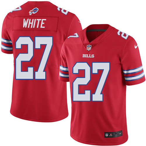 Bills #27 Tre'Davious White Red Youth Stitched Limited Rush Jersey cheap jerseys for sale - CheapJerseys.Shop