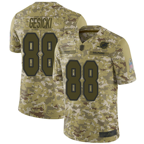 Dolphins #88 Mike Gesicki Camo Men's Stitched Limited 2018 Salute To Service Jersey cheap jerseys for sale - CheapJerseys.Shop
