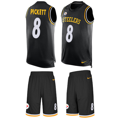 Steelers #8 Kenny Pickett Black Team Color Men's Stitched Limited Tank Top Suit Jersey cheap jerseys for sale - CheapJerseys.Shop