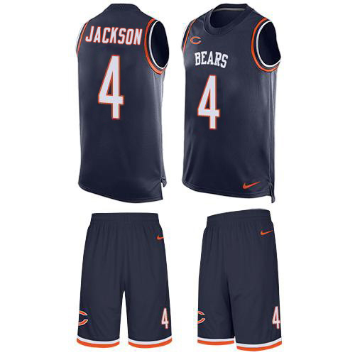 Bears #4 Eddie Jackson Navy Blue Team Color Men's Stitched Limited Tank Top Suit Jersey cheap jerseys for sale - CheapJerseys.Shop