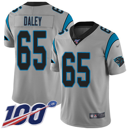 Carolina Panthers #65 Dennis Daley Silver Men's Stitched Limited Inverted Legend 100th Season Jersey Men's cheap jerseys for sale - CheapJerseys.Shop
