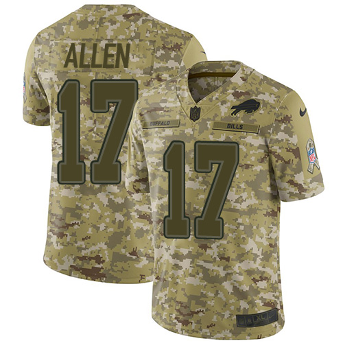 Bills #17 Josh Allen Camo Youth Stitched Limited 2018 Salute To Service Jersey cheap jerseys for sale - CheapJerseys.Shop