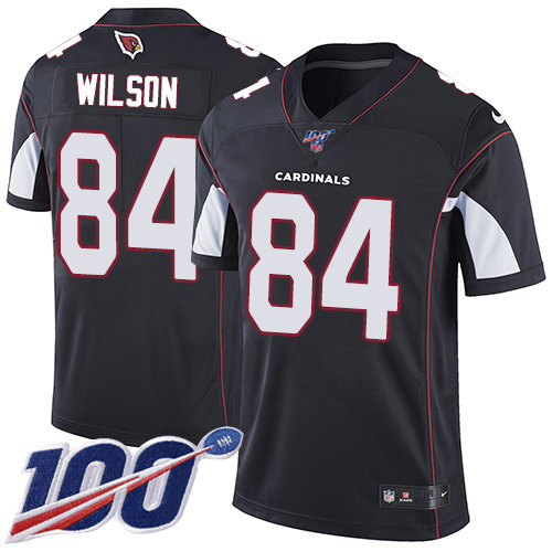 Arizona Cardinals #84 Caleb Wilson Black Alternate Men's Stitched 100th Season Vapor Limited Jersey Men's cheap jerseys for sale - CheapJerseys.Shop